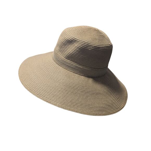 Scala Collezione Tan Packable Sun Beach Paper Straw Hat NWOT One Size main image 8
